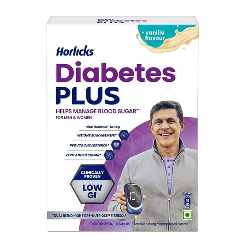 Horlicks Diabetes Plus, Vanilla, 400G, Powder