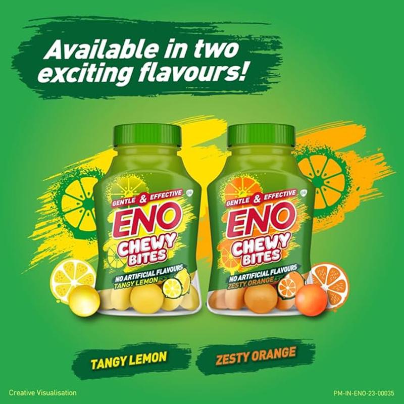 ENO CHEWY BITES: TASTY CHEWABLE ANTACID FOR GENTLE & EFFECTIVE RELIEF FROM ACIDITY  - LEMON FLAVOUR - Pack of 30